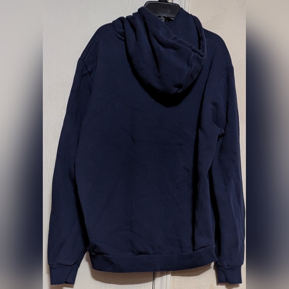 Puma Men's Midweight Modern Basics V2 Fleece Navy Blue Hoodie Size L Used $59.95 - Picture 5 of 8